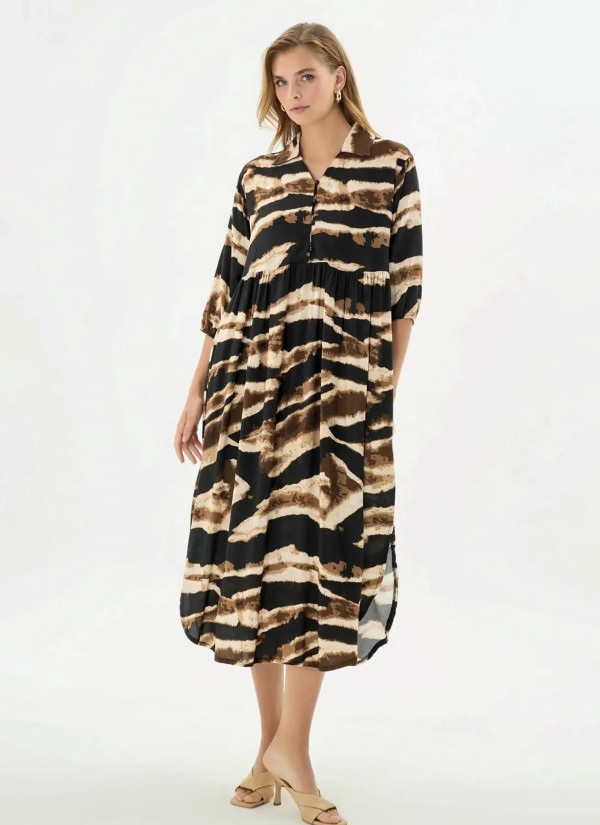 Women's Long Dress (S+M+L+XL+2XL) GIZZEY 21489 — factory-direct from Turkey
