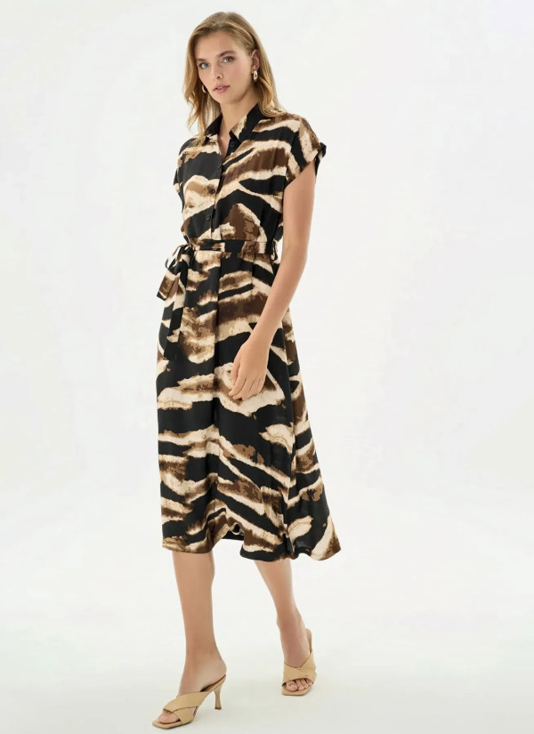 Women's Long Dress (S+M+L+XL+2XL) GIZZEY 21490 — Turkish textile wholesale