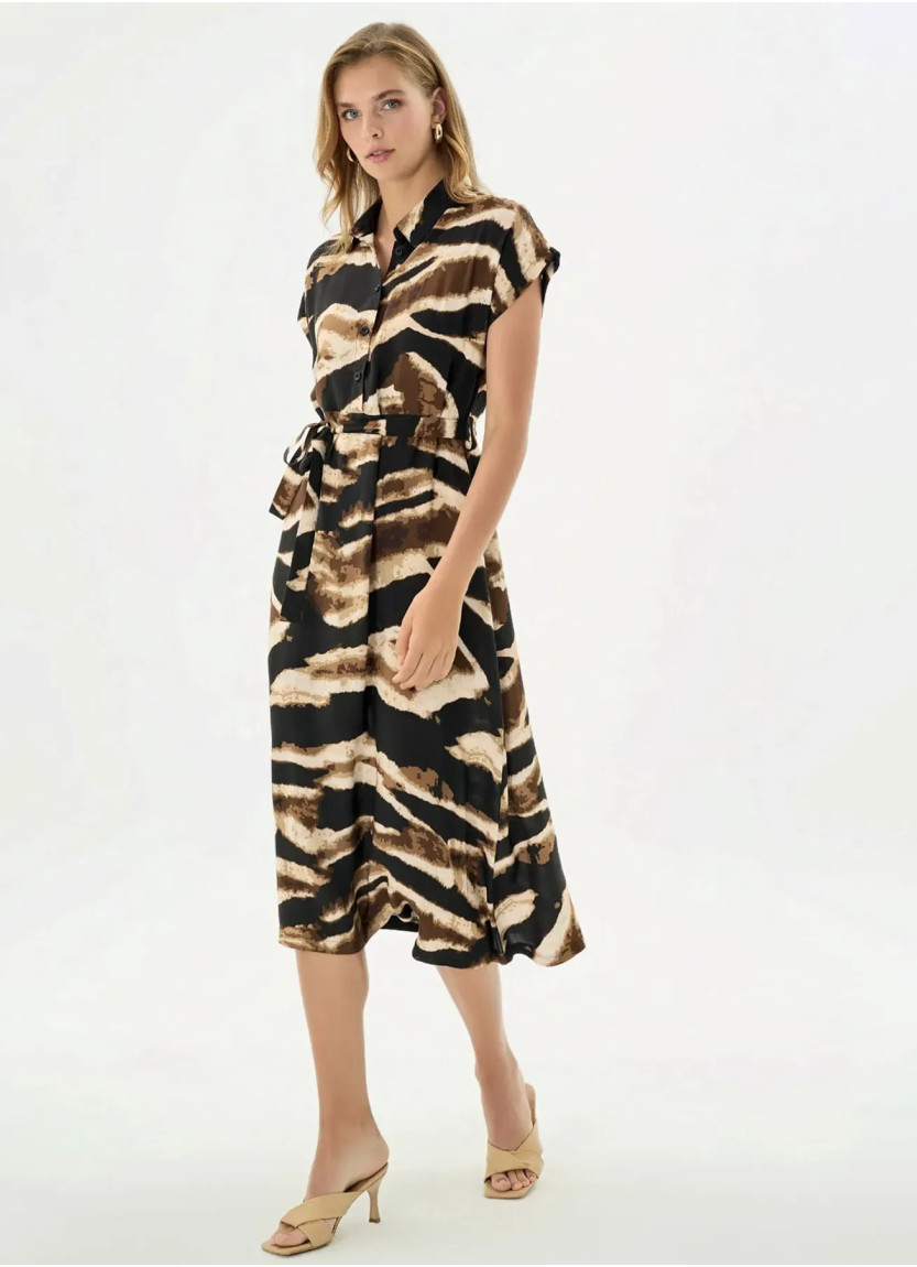 Women's Long Dress (S+M+L+XL+2XL) GIZZEY 21490 — Turkish textile wholesale