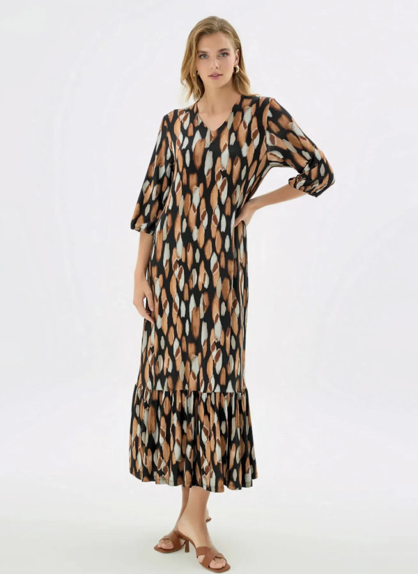 Women's Long Dress (S+M+L+XL+2XL) GIZZEY 21492 — wholesale from Turkey