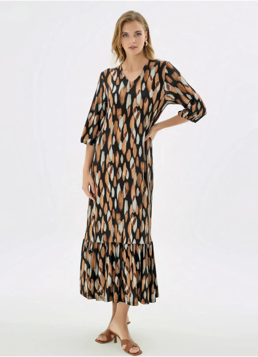 Женское длинное платье S+M+L+XL+2XL GIZZEY 21492 — купить оптом из Турции