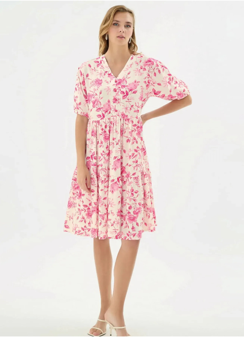 Women's Short Button-Down Dress (S+M+L+XL) GIZZEY 21496 — wholesale from Turkey