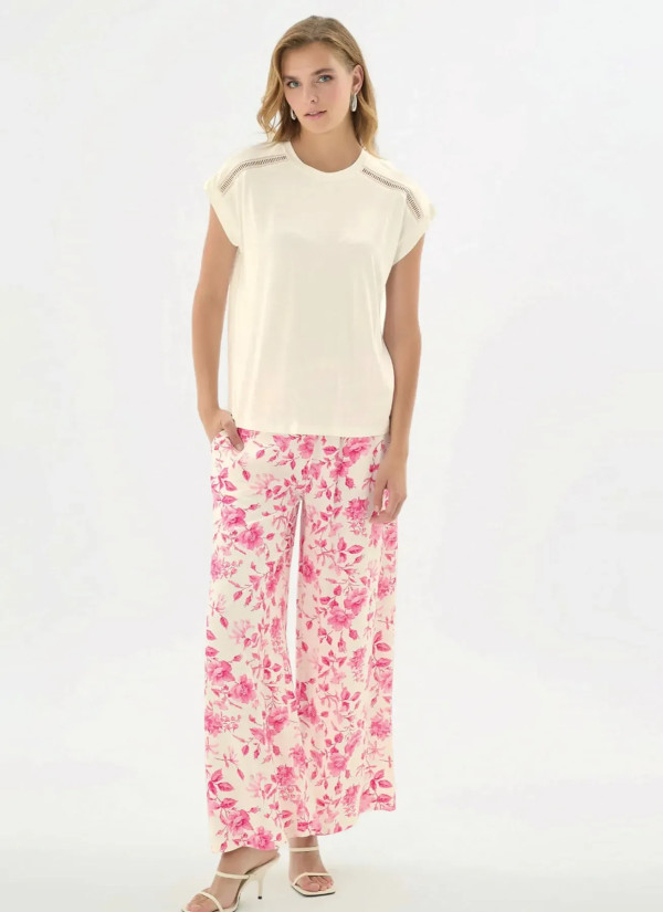 Women's Trousers Set with Wide Trousers (S+M+L+XL) GIZZEY 21498 — Turkish textile wholesale