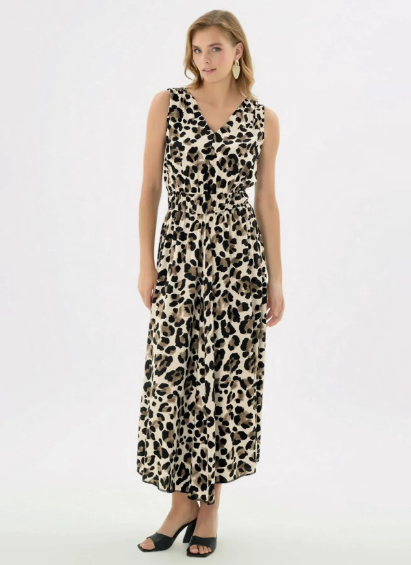 Women's Long Sleeveless Dress (S+M+L+XL+2XL) GIZZEY 21506 — factory-direct from Turkey