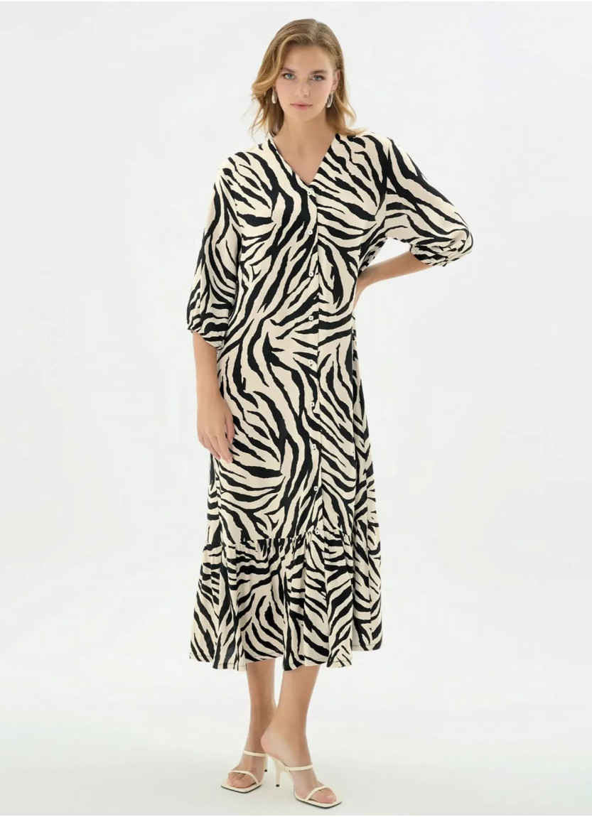 Women's Long Button-Down Dress (S+M+L+XL+2XL) GIZZEY 21510 — factory-direct from Turkey