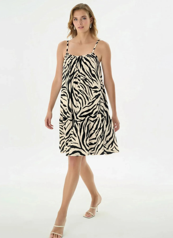 Women's Short Spaghetti-Strap Dress (S+M+L+XL) GIZZEY 21511 — Turkish textile wholesale
