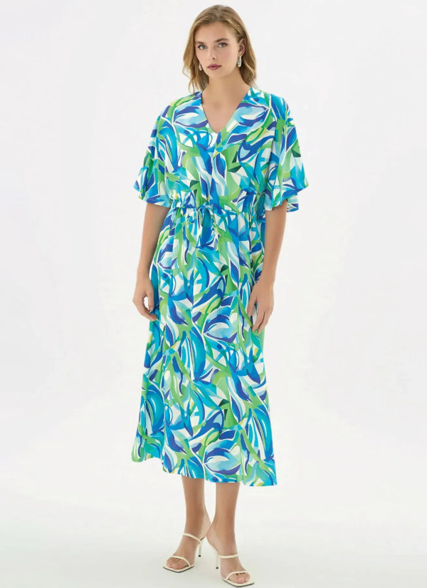 Women's Long Dress with Off-Shoulder Shoulders (S+M+L+XL+2XL) GIZZEY 21525 — factory-direct from Turkey