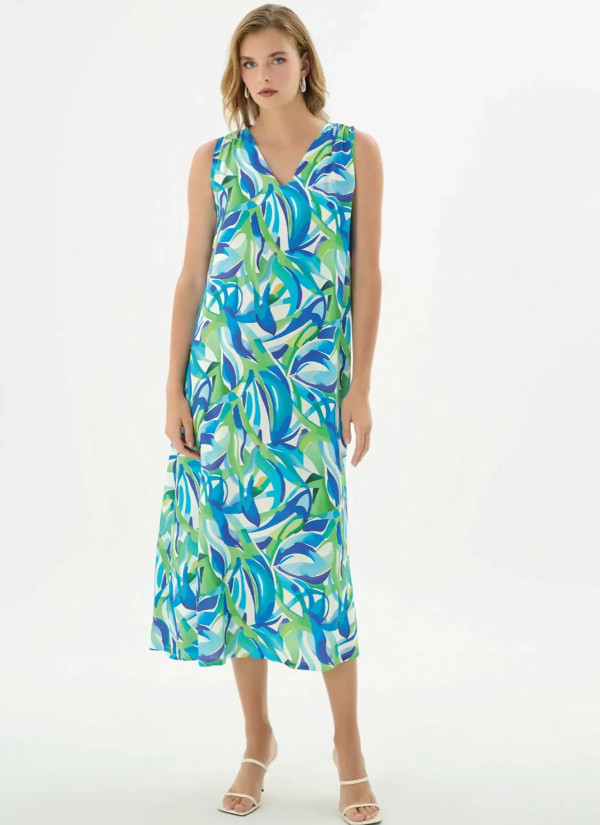 Women's Long Sleeveless Dress (S+M+L+XL) GIZZEY 21527 — direct Turkish factory supply