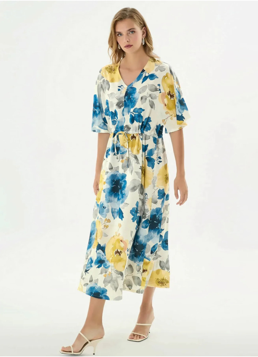 Women's Long Dress with Off-Shoulder Shoulders (S+M+L+XL+2XL) GIZZEY 21528 — wholesale from Turkey