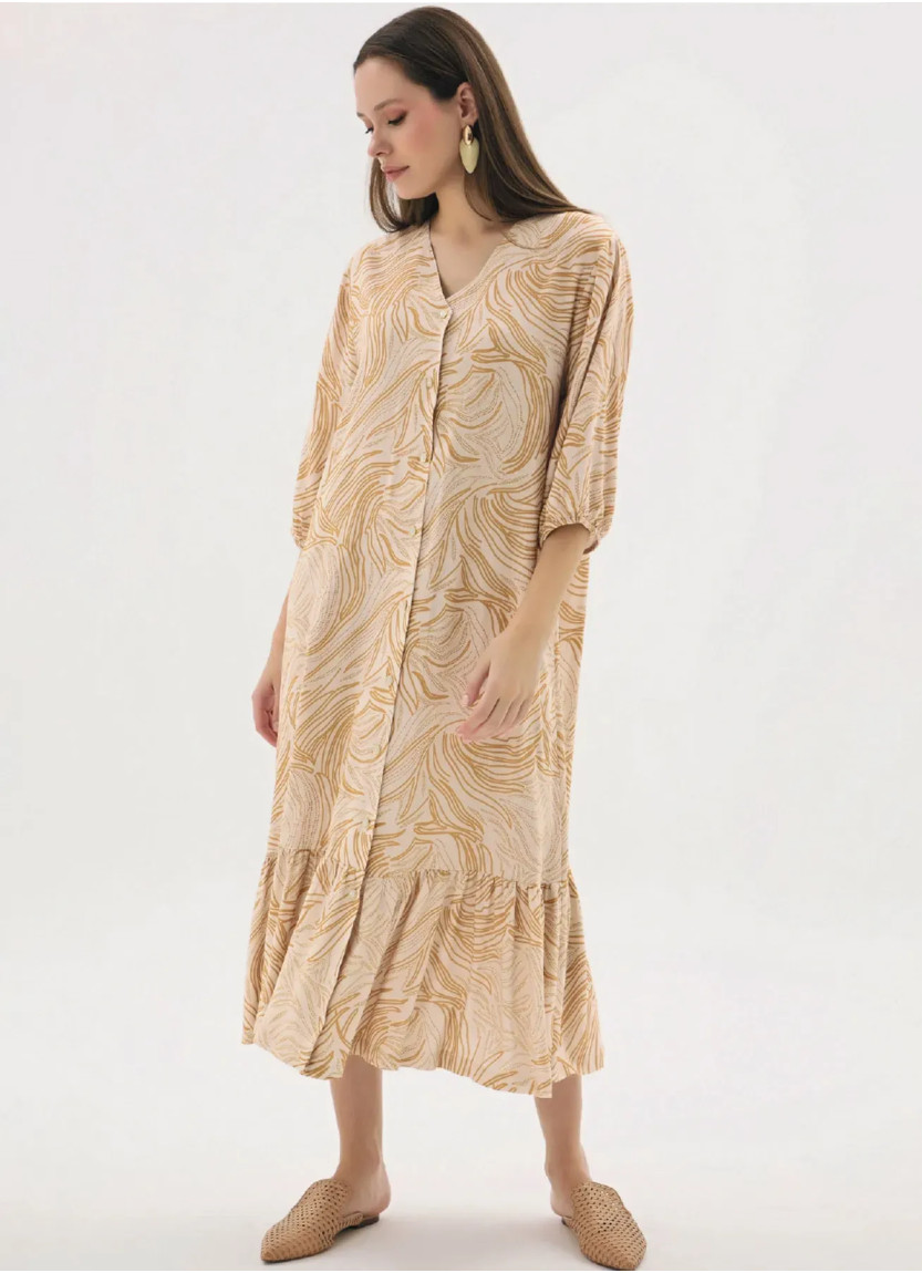 Women's Long Button-Down Dress (S+M+L+XL+2XL) GIZZEY 21532 — Turkish textile wholesale
