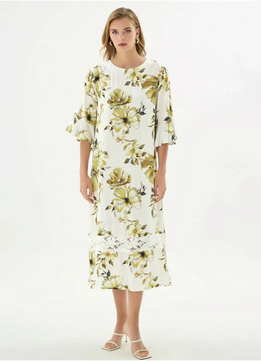 Женское длинное платье S+M+L+XL+2XL GIZZEY 21534 — купить оптом из Турции