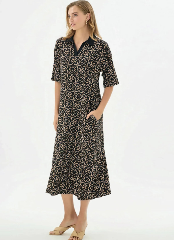 Women's Long Dress (S+M+L+XL+2XL) GIZZEY 21539 — Turkish textile wholesale