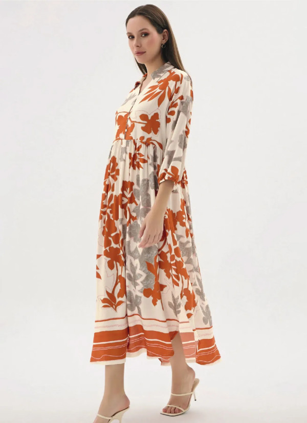 Women's Long Dress (S+M+L+XL+2XL) GIZZEY 21558 — factory-direct from Turkey
