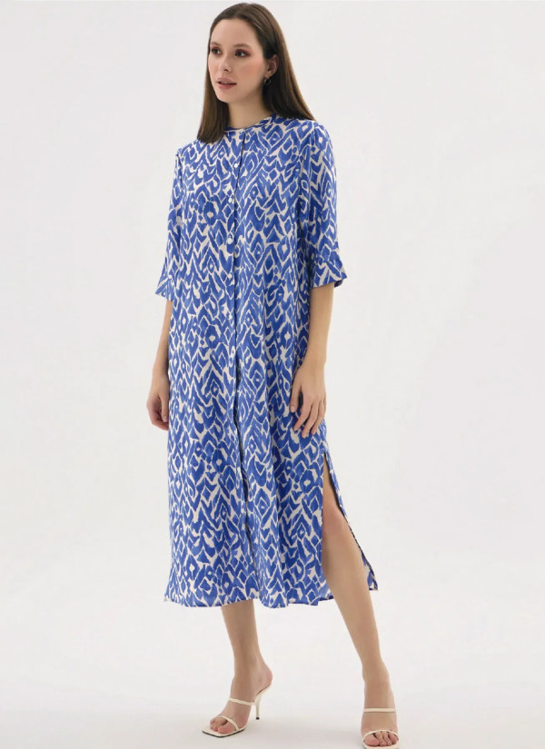 Women's Long Stand-Collar Dress (S+M+L+XL) GIZZEY 21588 — direct Turkish factory supply