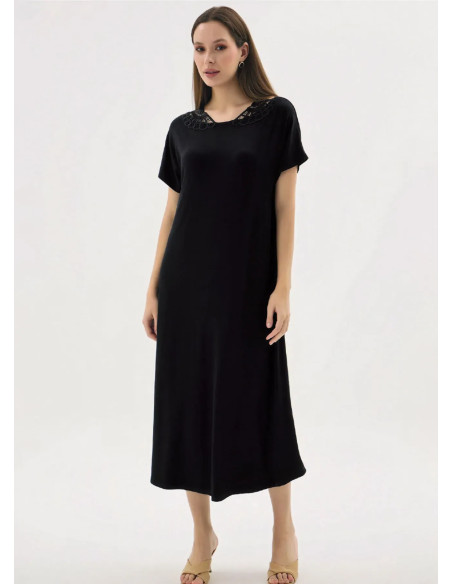Женское длинное платье S+M+L+XL+2XL GIZZEY 21591 — турецкий текстиль оптом