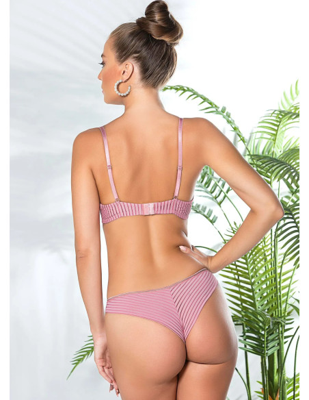 Women's Set Bra Slim Cup and Thongs Gallipoli 31772 PEMBE — Turkey wholesale collection