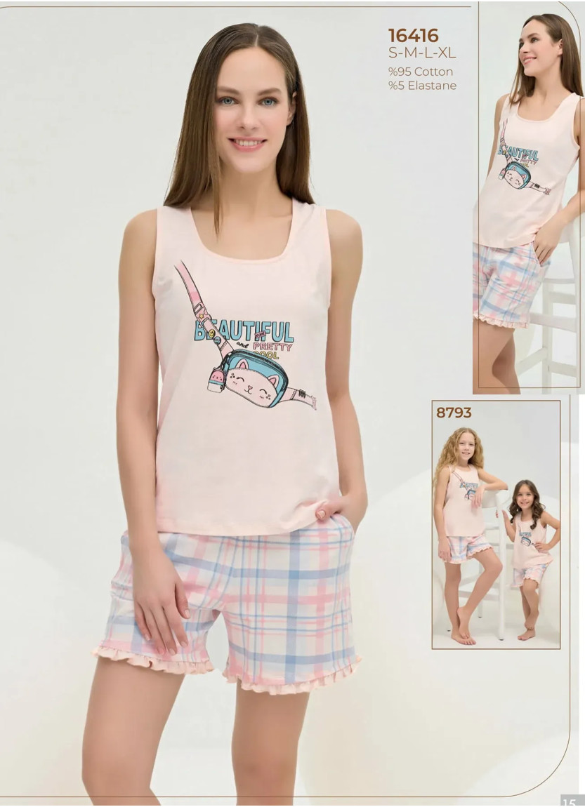 Women's Shorts Set (S+M+L+XL) Sevim 16416 — wholesale from Turkey