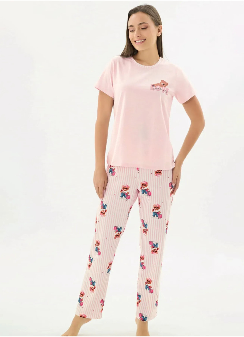 Women's Pajama Set with Print (S+M+L+XL) Sevim 17537 — Turkish textile wholesale