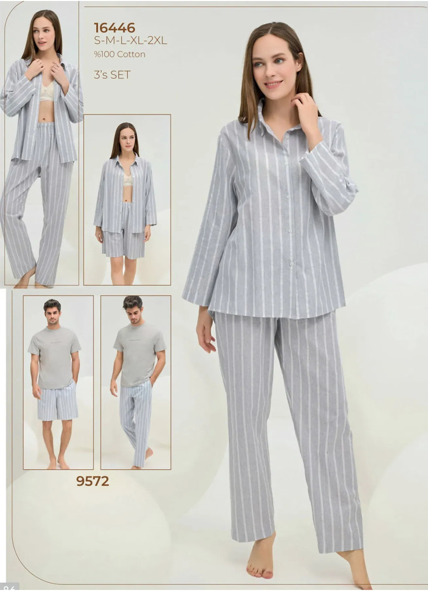 Женский Комплект 3 Предмета S+M+L+XL+2XL Sevim 16446 — оптом для магазинов и бутиков