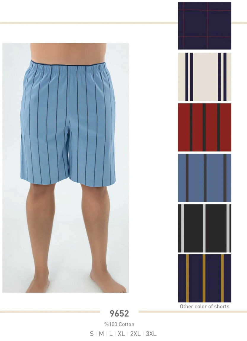 Мужские Шорты из поплина Popli̇n M+L+XL+2XL+3XL Sevim 9652 — оптовая поставка из Турции