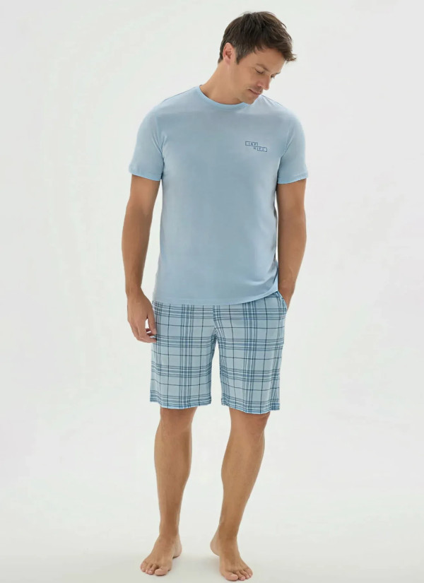 Мужской Комплект с Шортами M+L+XL+2XL+3XL Sevim 9685 — турецкий текстиль оптом