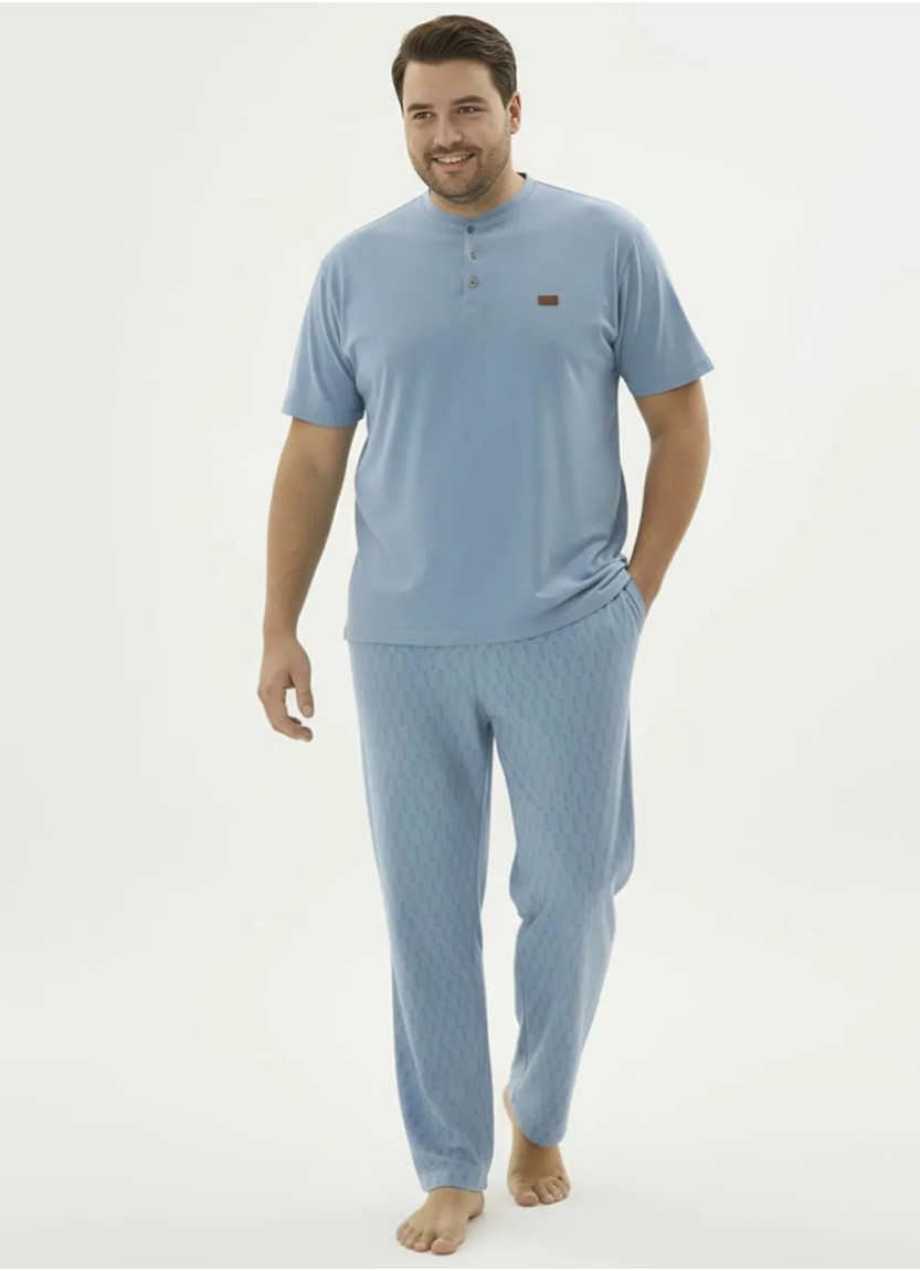 Men's Pajama Set (4XL+5XL) Sevim 9699 — direct Turkish factory supply