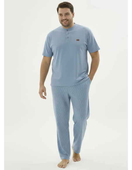 Мужской Пижамный Комплект 4XL+5XL Sevim 9699 — оптом для магазинов и бутиков