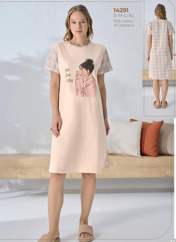 Women's Tunic with Print (S+M+L+XL) Sevim 14291 — Turkey wholesale collection