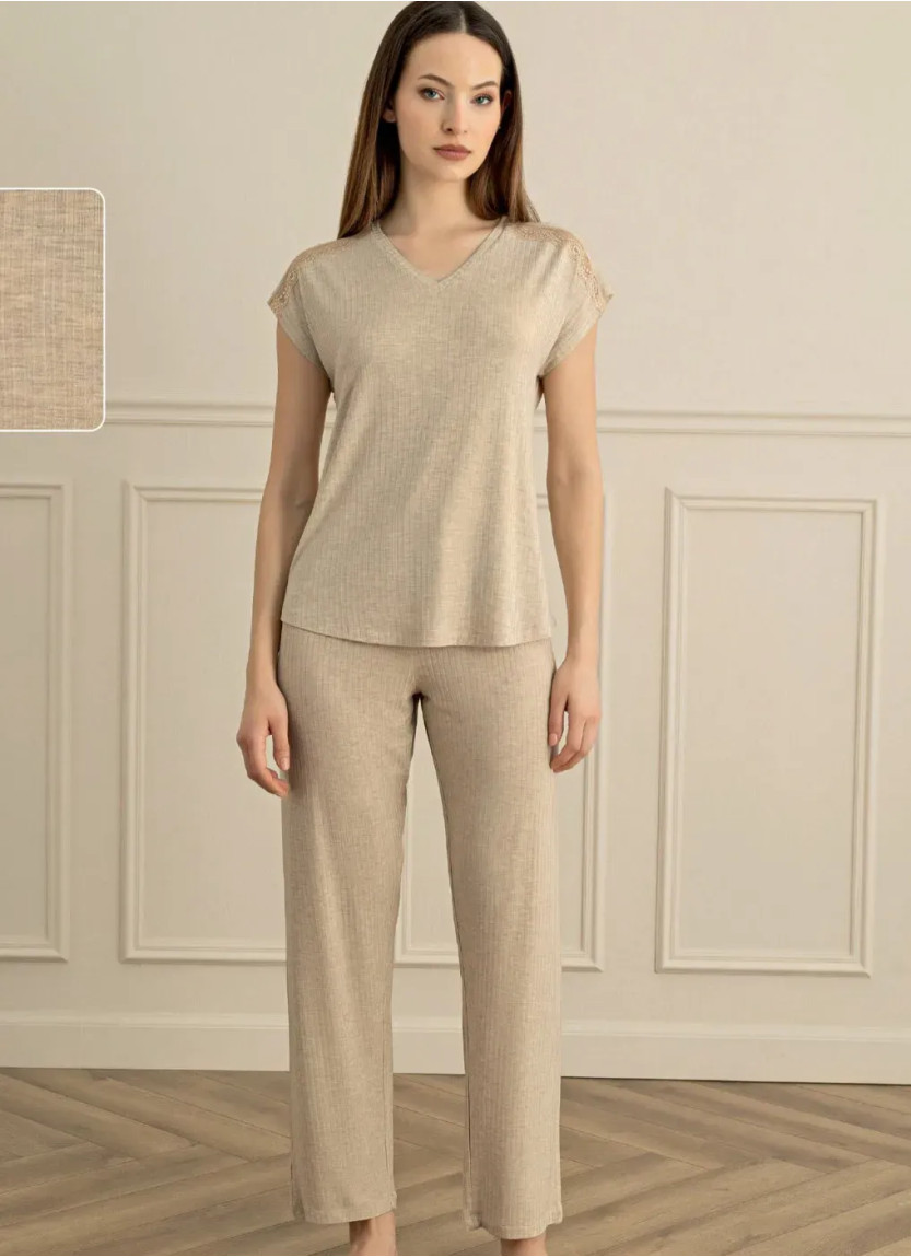 Женский Пижамный Комплект S+M+L+XL Sevim 15946 — фабричная коллекция оптом