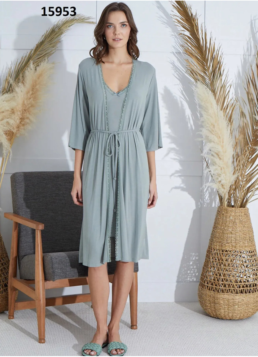 Women's Set with Robe (S+M+L+XL) Sevim 15953 — Turkey wholesale collection