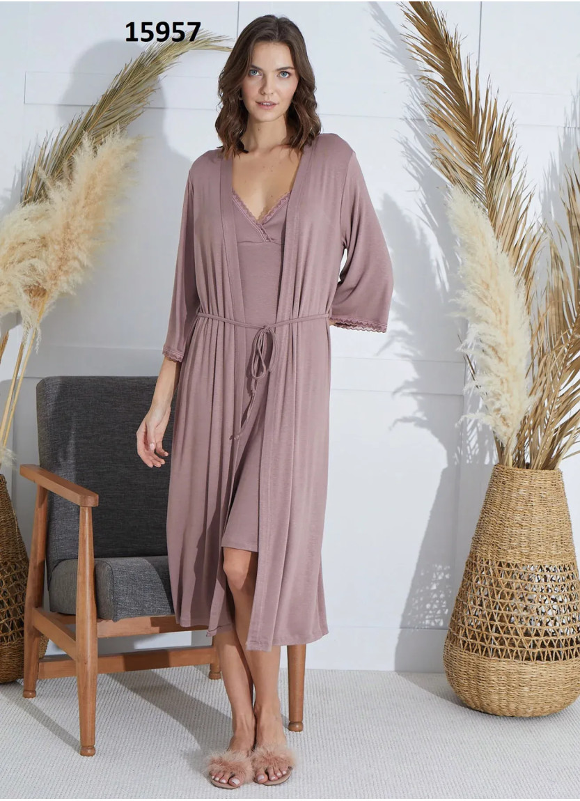 Women's Set with Robe (S+M+L+XL) Sevim 15957 — Istanbul wholesale supplier