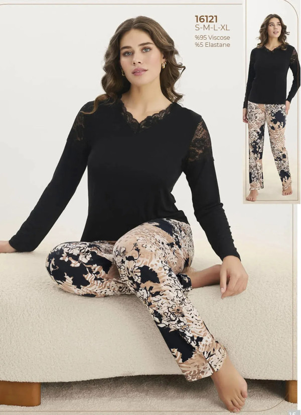 Women's Pajama Set (S+M+L+XL) Sevim 16121 — wholesale from Turkey
