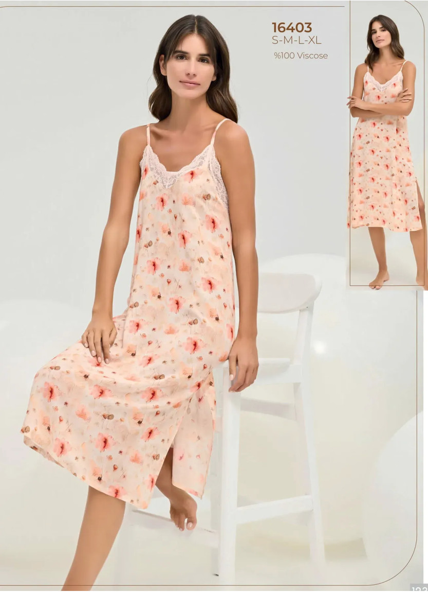 Women's Nightdress (S+M+L+XL) Sevim 16403 — Turkish textile wholesale