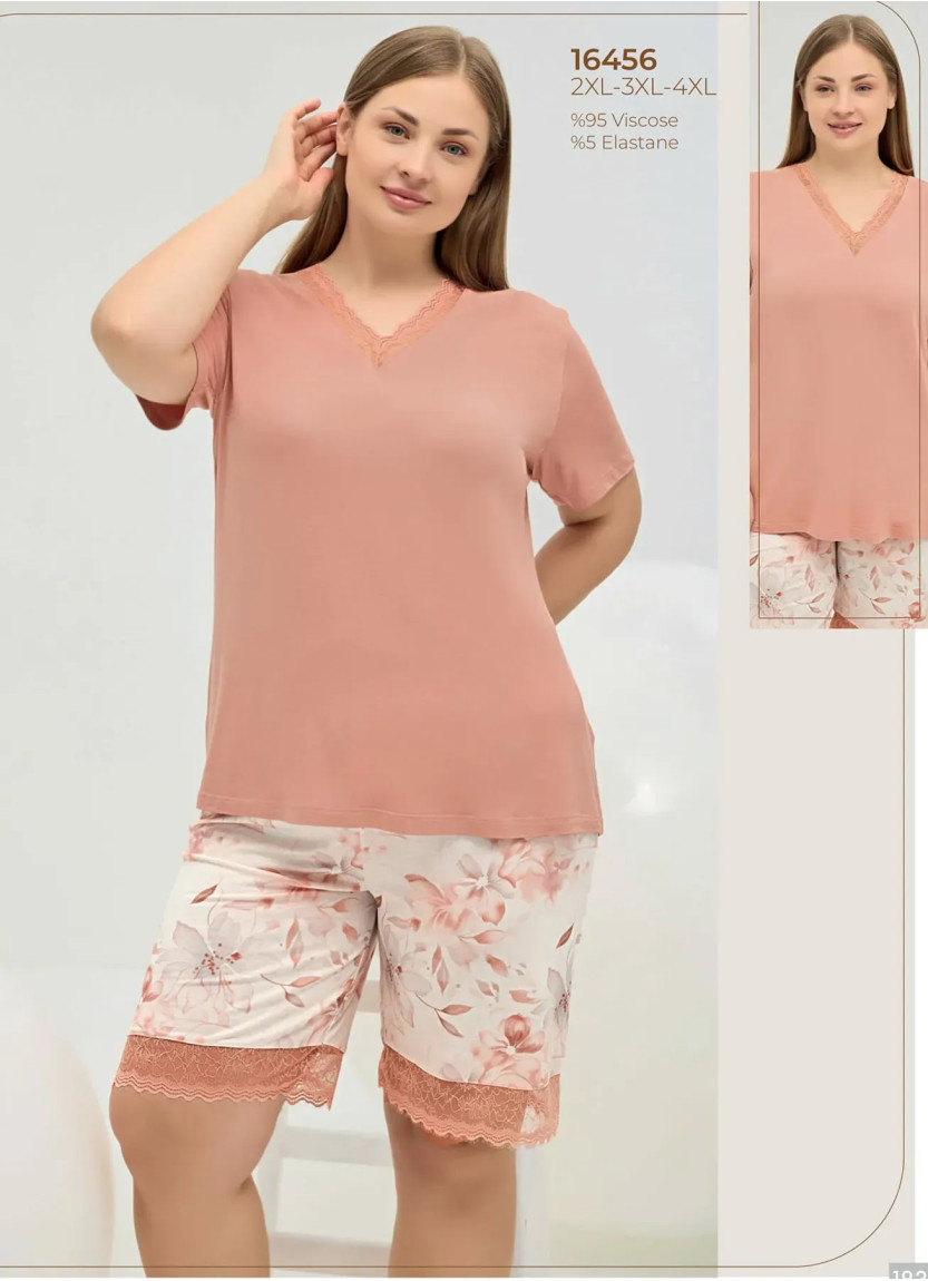 Women's Shorts Set (2XL+3XL+4XL) Sevim 16456 — wholesale from Turkey