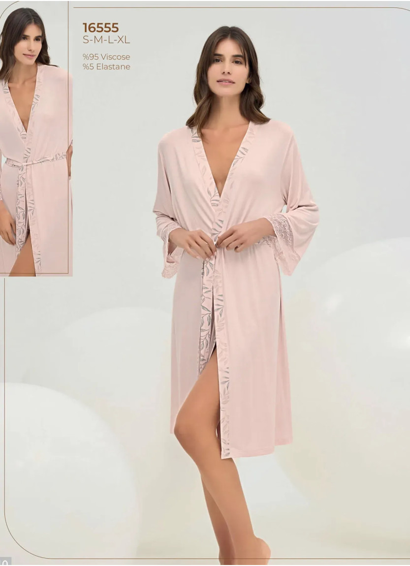 Женский Халат S+M+L+XL Sevim 16555 — оптовая поставка из Турции