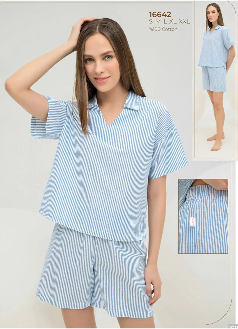 Женский Комплект с Шортами S+M+L+XL Sevim 16642 — оптом для магазинов и бутиков