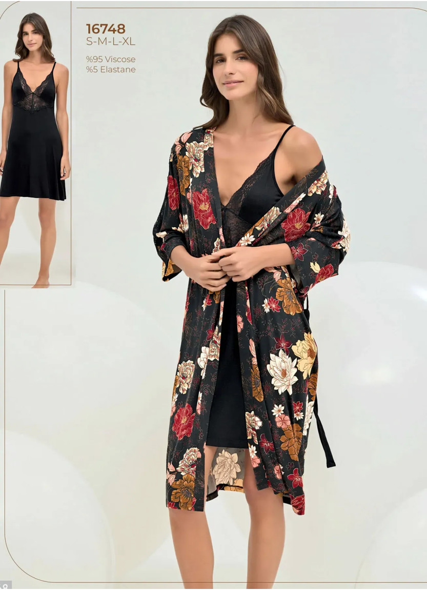 Women's Set with Robe (S+M+L+XL) Sevim 16748 — wholesale from Turkey