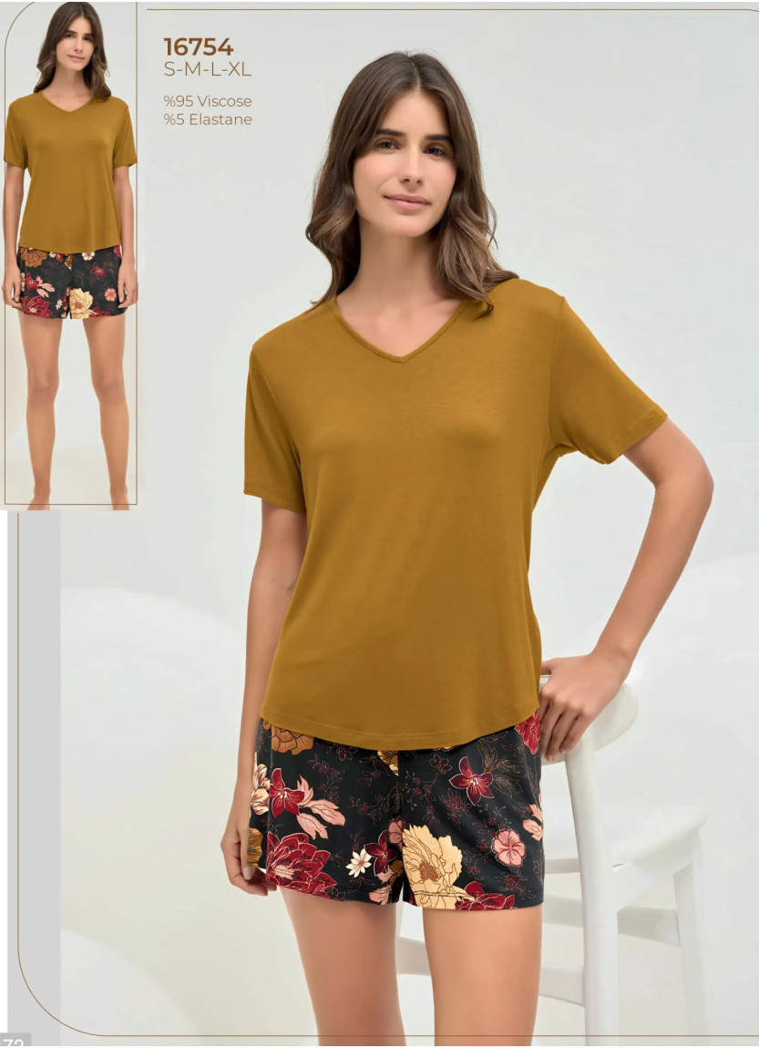 Женский Комплект с Шортами S+M+L+XL Sevim 16754 — турецкий текстиль оптом
