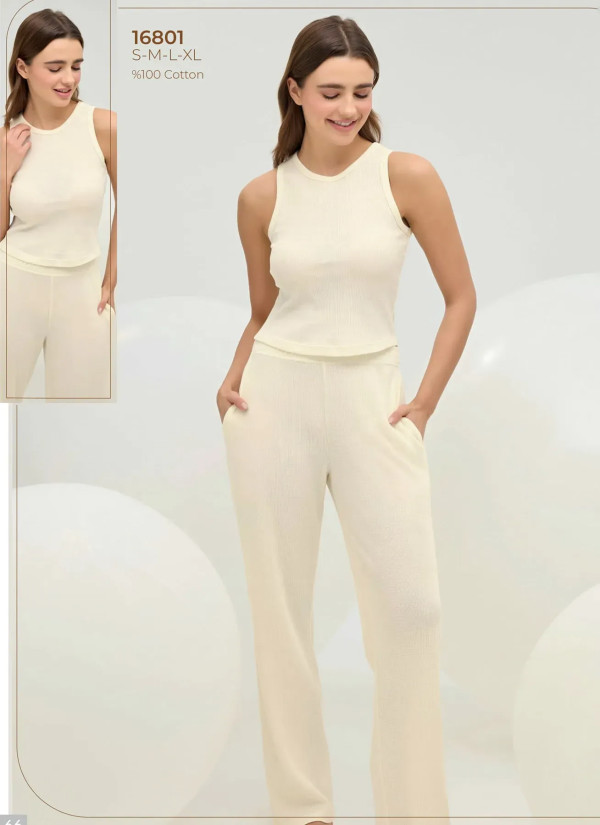 Women's Pajama Set (S+M+L+XL) Sevim 16801 — Turkish textile wholesale