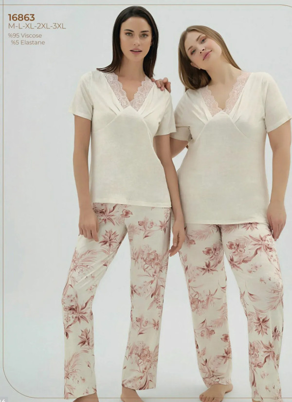 Women's Pajama Set (M+L+XL+2XL+3XL) Sevim 16863 — Turkey wholesale collection