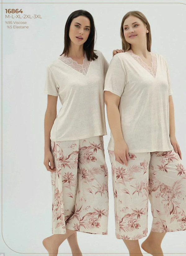 Women's Pajama Set (M+L+XL+2XL+3XL) Sevim 16864 — Turkish factory wholesale