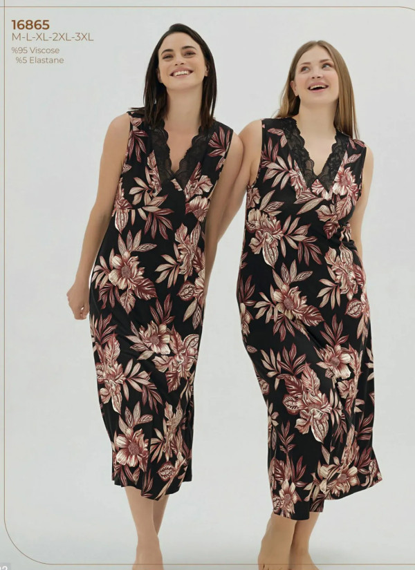 Women's Nightdress (S+M+L+XL) Sevim 16865 — Istanbul wholesale supplier