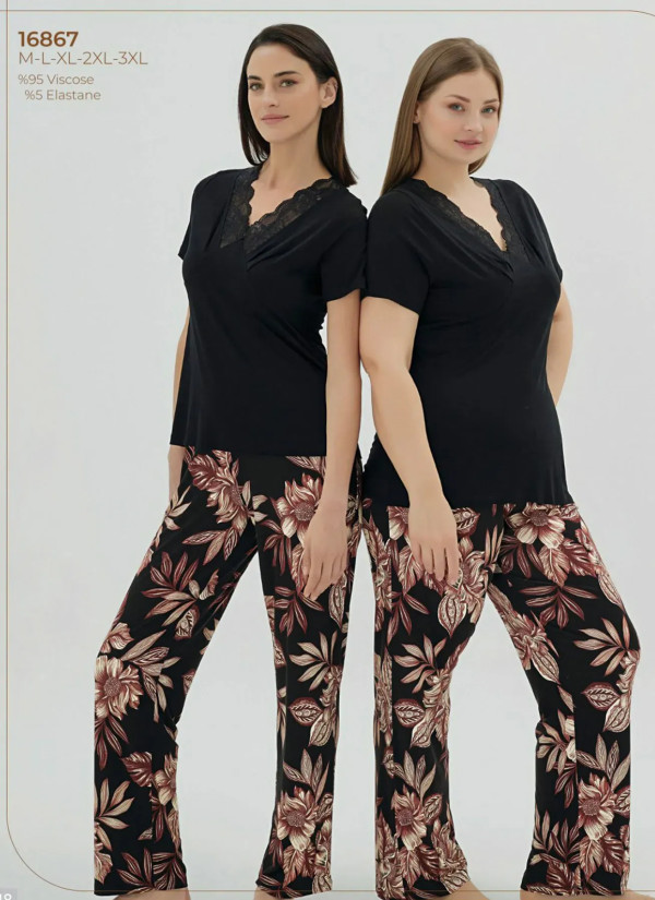 Women's Pajama Set (S+M+L+XL) Sevim 16867 — Turkey wholesale collection