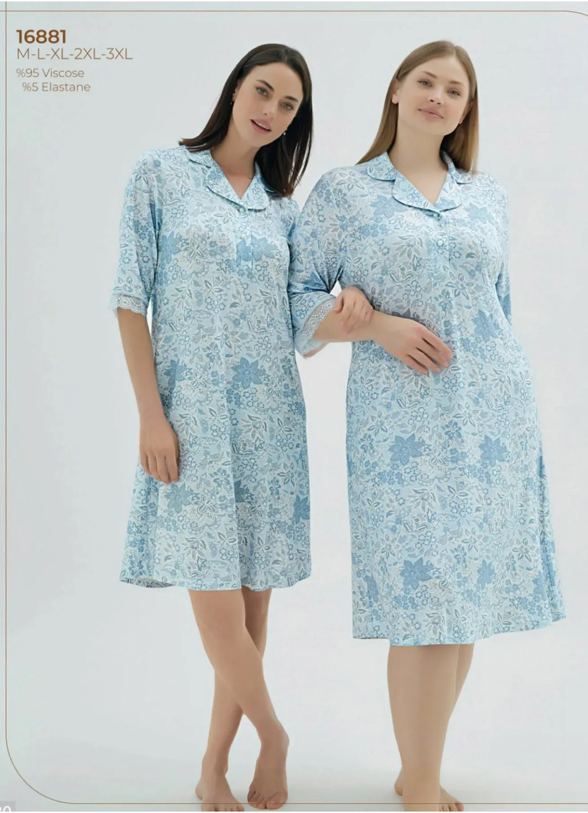 Женский Ночная Сорочка S+M+L+XL Sevim 16881 — прямые поставки из Турции