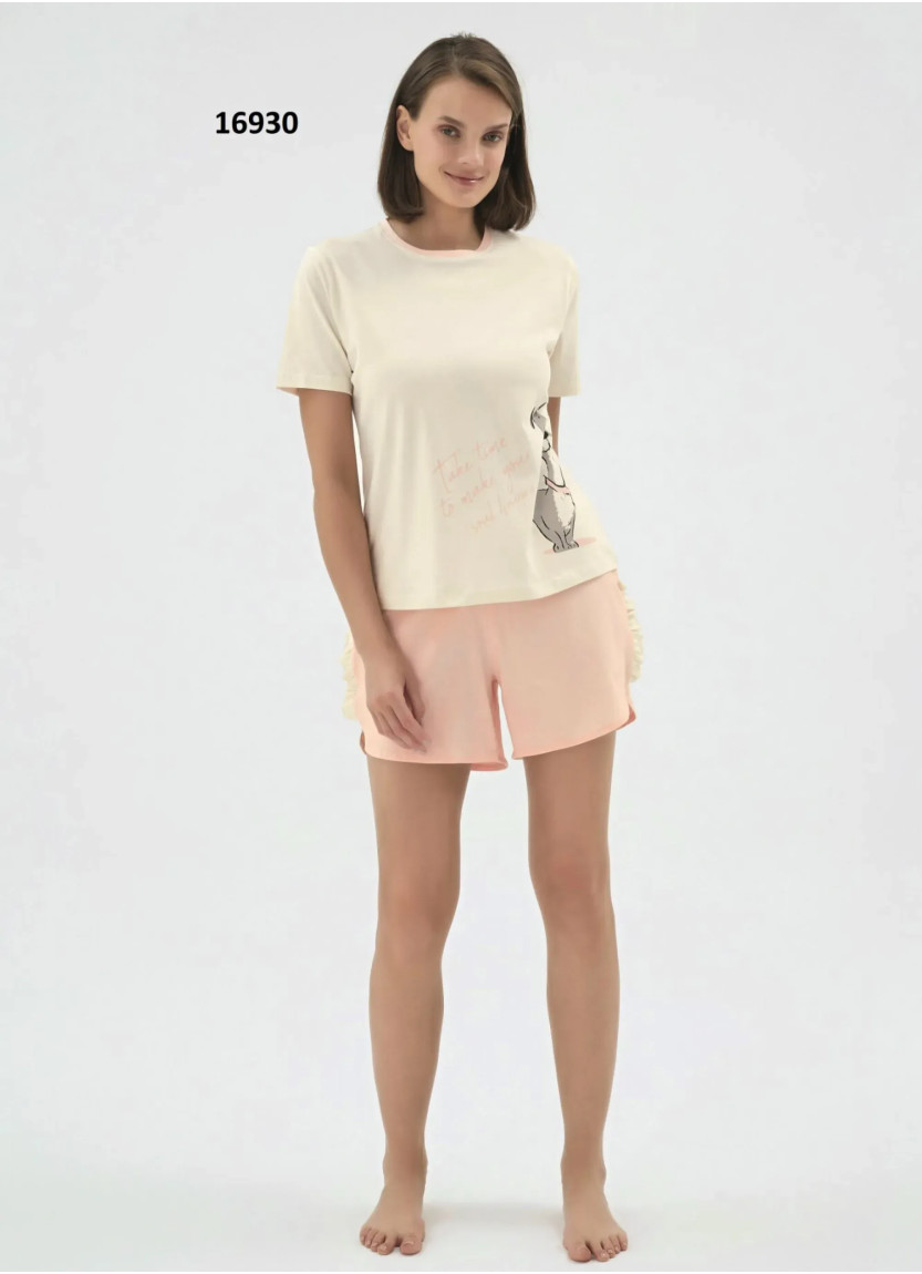 Women's Shorts Set with Print (S+M+L+XL) Sevim 16930 — Turkish factory wholesale