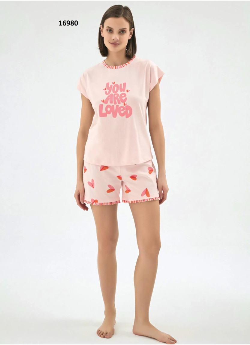 Women's Shorts Set with Print (S+M+L+XL) Sevim 16980 — Turkey wholesale collection