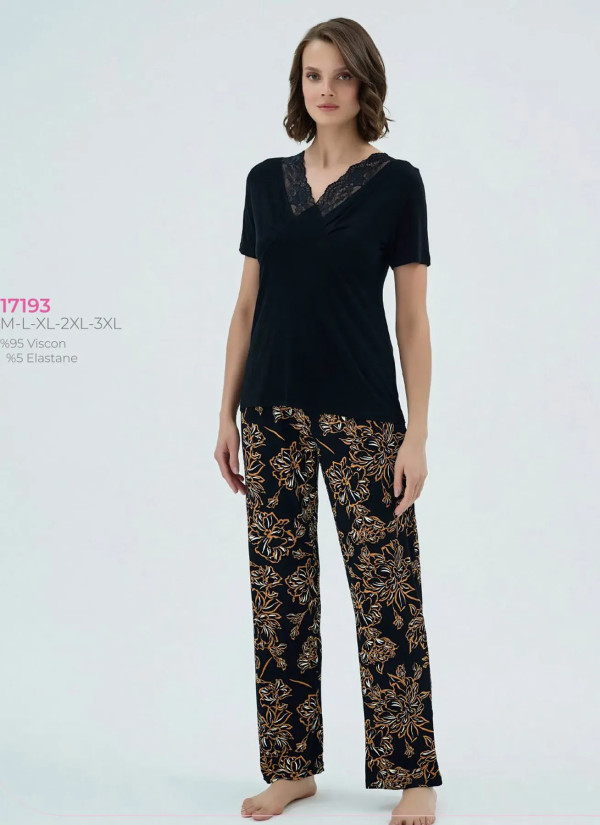 Women's Pajama Set (S+M+L+XL) Sevim 17193 — Turkish factory wholesale