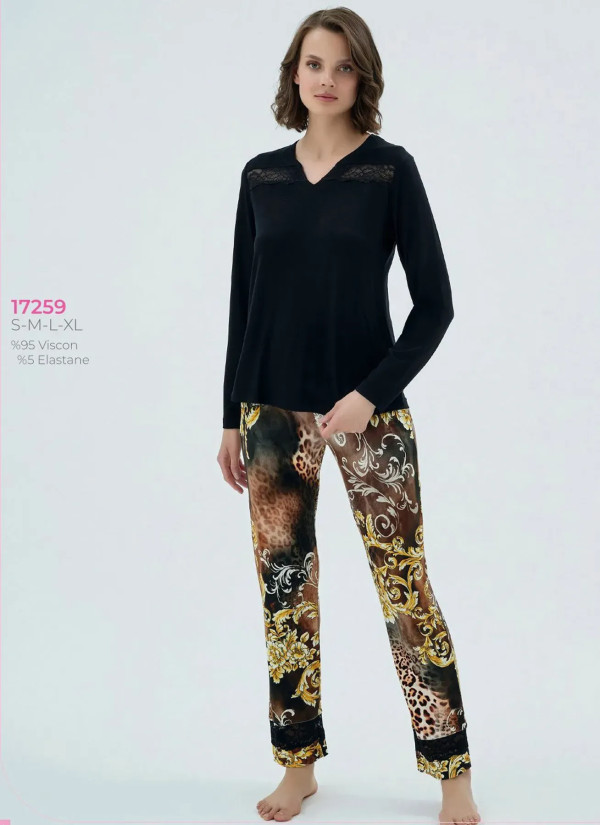Women's Pajama Set (S+M+L+XL) Sevim 17259 — Turkish factory wholesale
