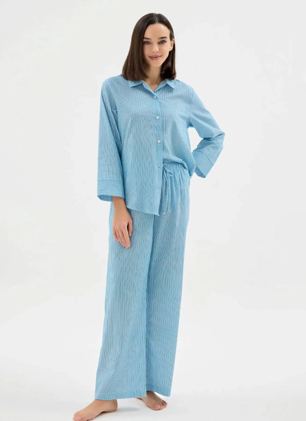 Women's Pajama Set with Button-Down (S+M+L+XL+2XL) Sevim 17544 — Turkish textile wholesale