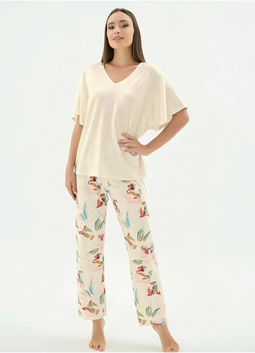 Женский Пижамный Комплект S+M+L+XL Sevim 17574 — оптовая поставка из Турции